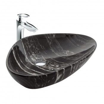 Paluci Doğa Alexander Black Mermer Desen Lavabo Paluci Doğa Alexander Black Mermer Desen Lavabo