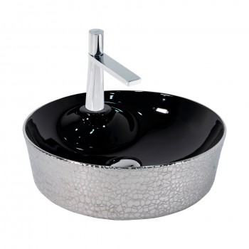 Paluci Mona Black Silver Yuvarlak Lavabo Paluci Mona Black Silver Yuvarlak Lavabo