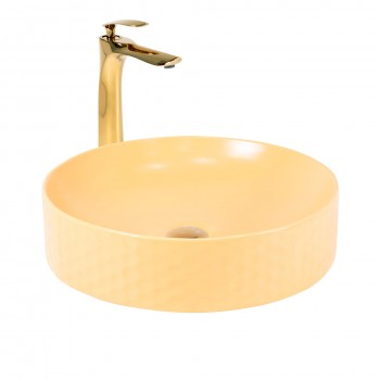 Paluci Paula Matt Ocher Yellow Çanak Lavabo  Paluci Paula Matt Ocher Yellow Çanak Lavabo