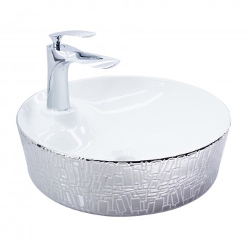 Paluci Tesla White Silver Lavabo  Paluci Tesla White Silver Lavabo