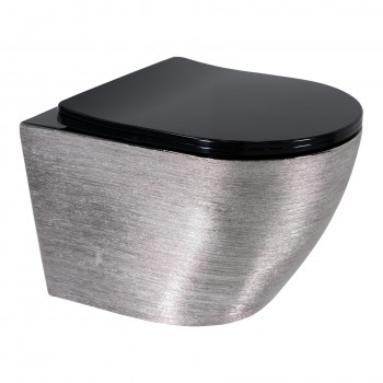 Paluci  Twist Black Silver Kanalsız Asma Klozet Paluci  Twist Black Silver Kanalsız Asma Klozet