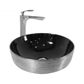 Paluci Twist Black Silver Yuvarlak Lavabo Paluci Twist Black Silver Yuvarlak Lavabo