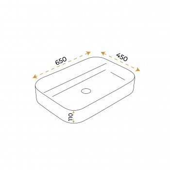 Paluci Anka Plus White Dikdörtgen Lavabo