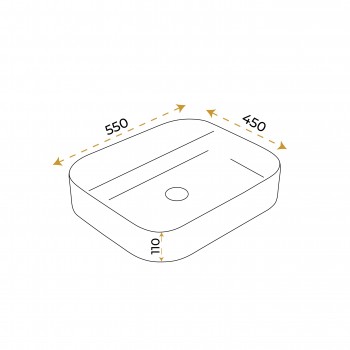 Paluci Anka White Dikdörtgen Lavabo