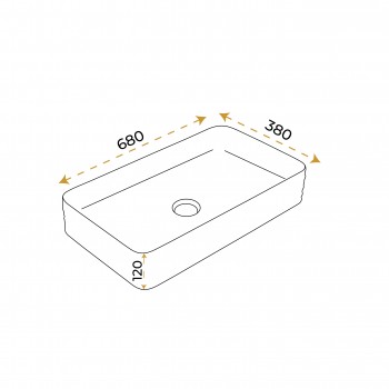 Paluci Arte Plus Black Dikdörtgen Lavabo