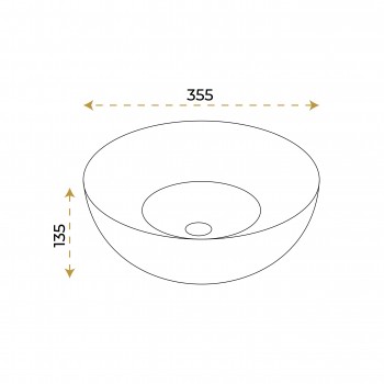 Paluci Asia Gold Matt Black Lavabo Paluci Asia Gold Matt Black Lavabo