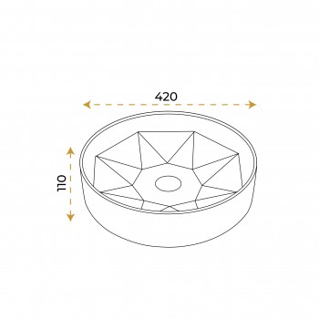 Paluci Diamond Matt Green Çanak Lavabo  Paluci Diamond Matt Green Çanak Lavabo