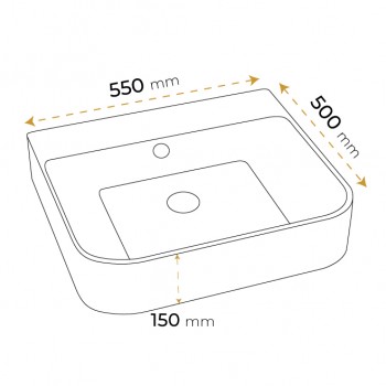 Paluci Mia White Black Çanak Lavabo Paluci Mia White Black Çanak Lavabo