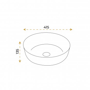 Paluci Twist Black Gold Yuvarlak Lavabo